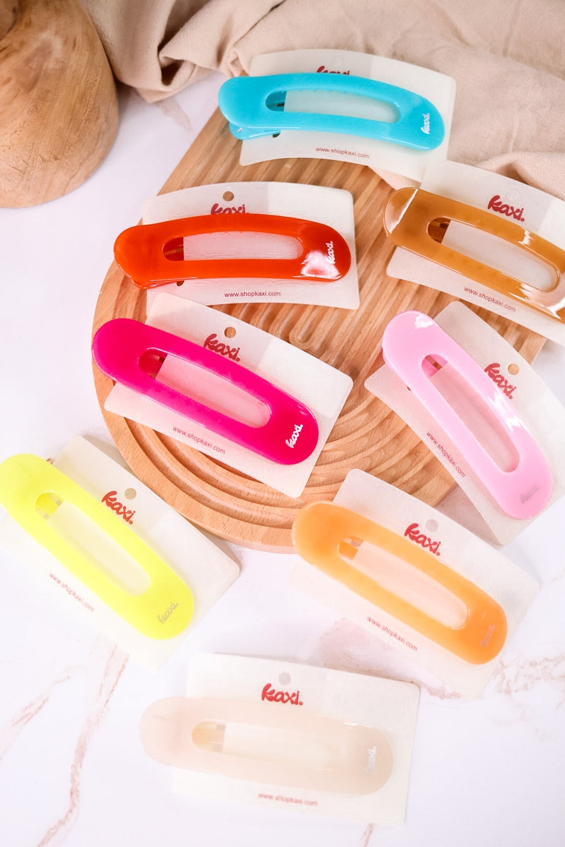 Large Lay Flat Jelly Claw Clip (8 Colors) - Whiskey Skies - KAXI
