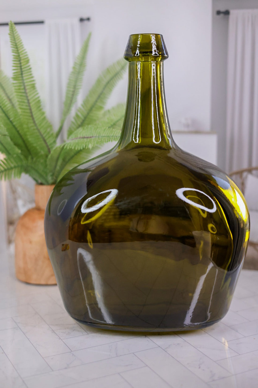 Large Olive Bottle Vase - Whiskey Skies - Park hill