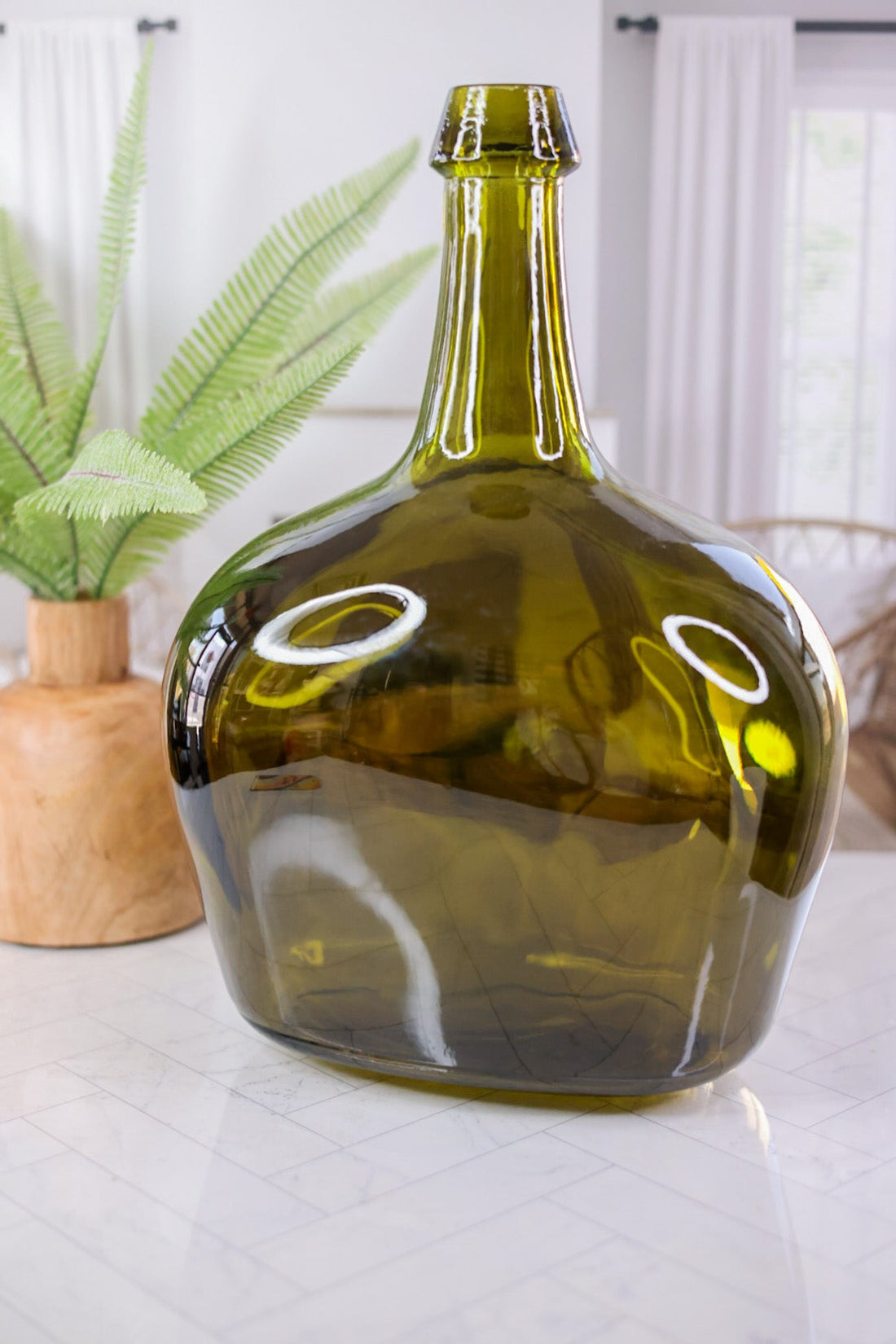 Large Olive Bottle Vase - Whiskey Skies - Park hill