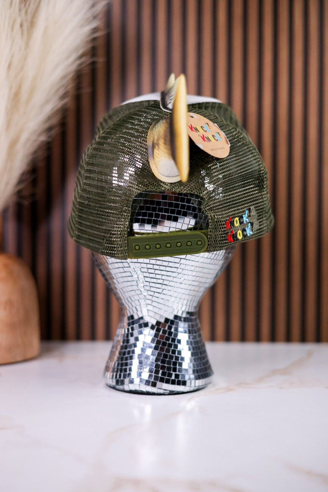 Largemouth Bass 3D Pop Trucker Hat - Whiskey Skies - JY DESIGNS