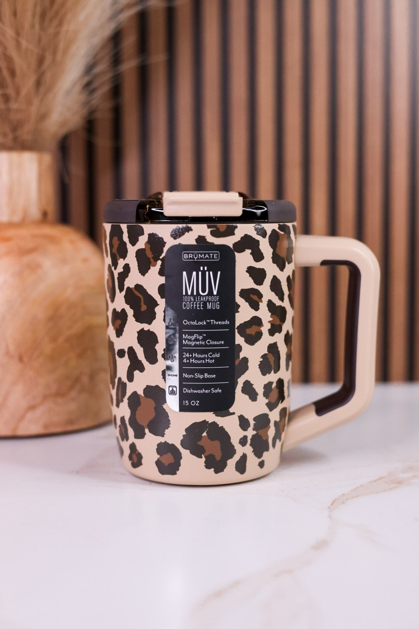 Latte Leopard 15oz Muv Mug - Whiskey Skies - BRUMATE