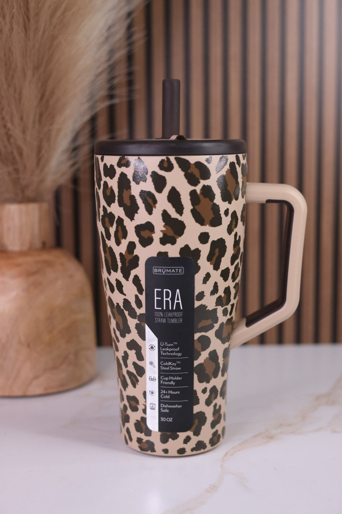 Latte Leopard 30oz Eras Tumbler - Whiskey Skies - BRUMATE
