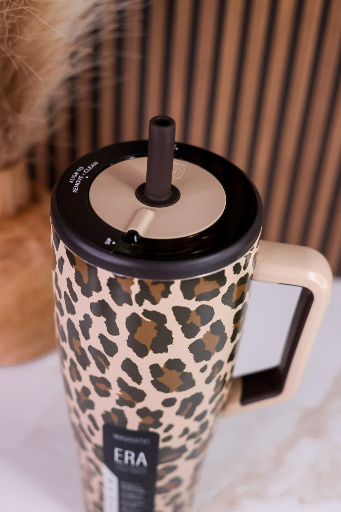 Latte Leopard 40oz Era Tumbler - Whiskey Skies - BRUMATE