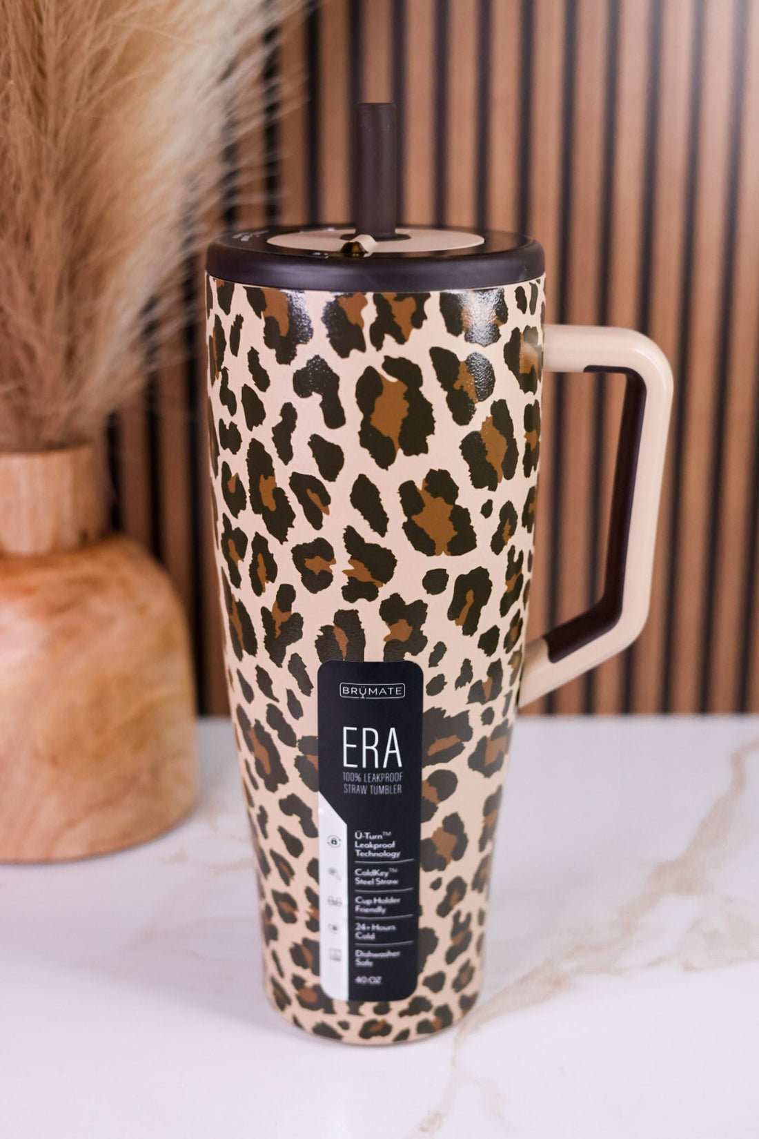 Latte Leopard 40oz Era Tumbler - Whiskey Skies - BRUMATE