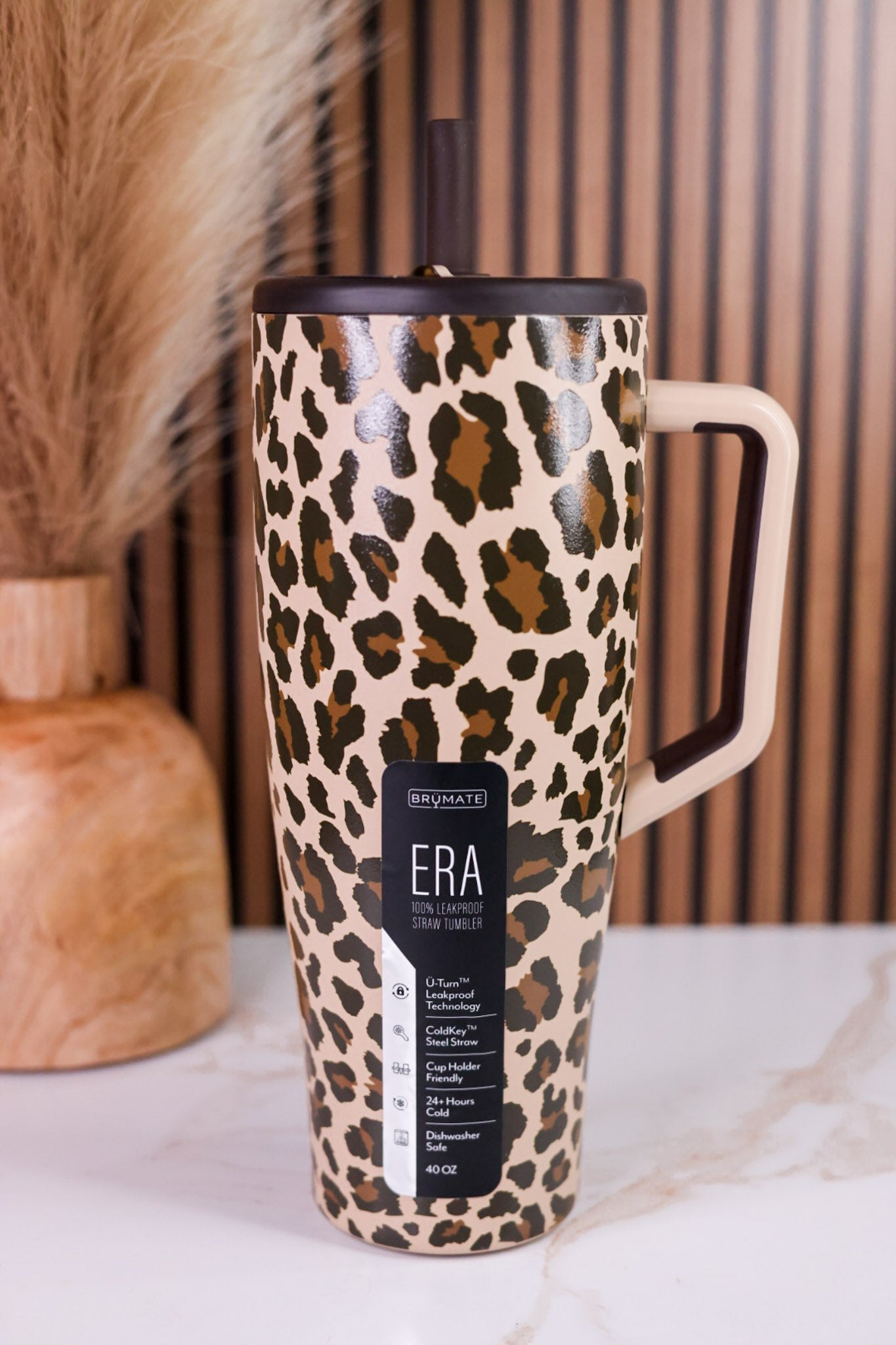 Latte Leopard 40oz Era Tumbler - Whiskey Skies - BRUMATE