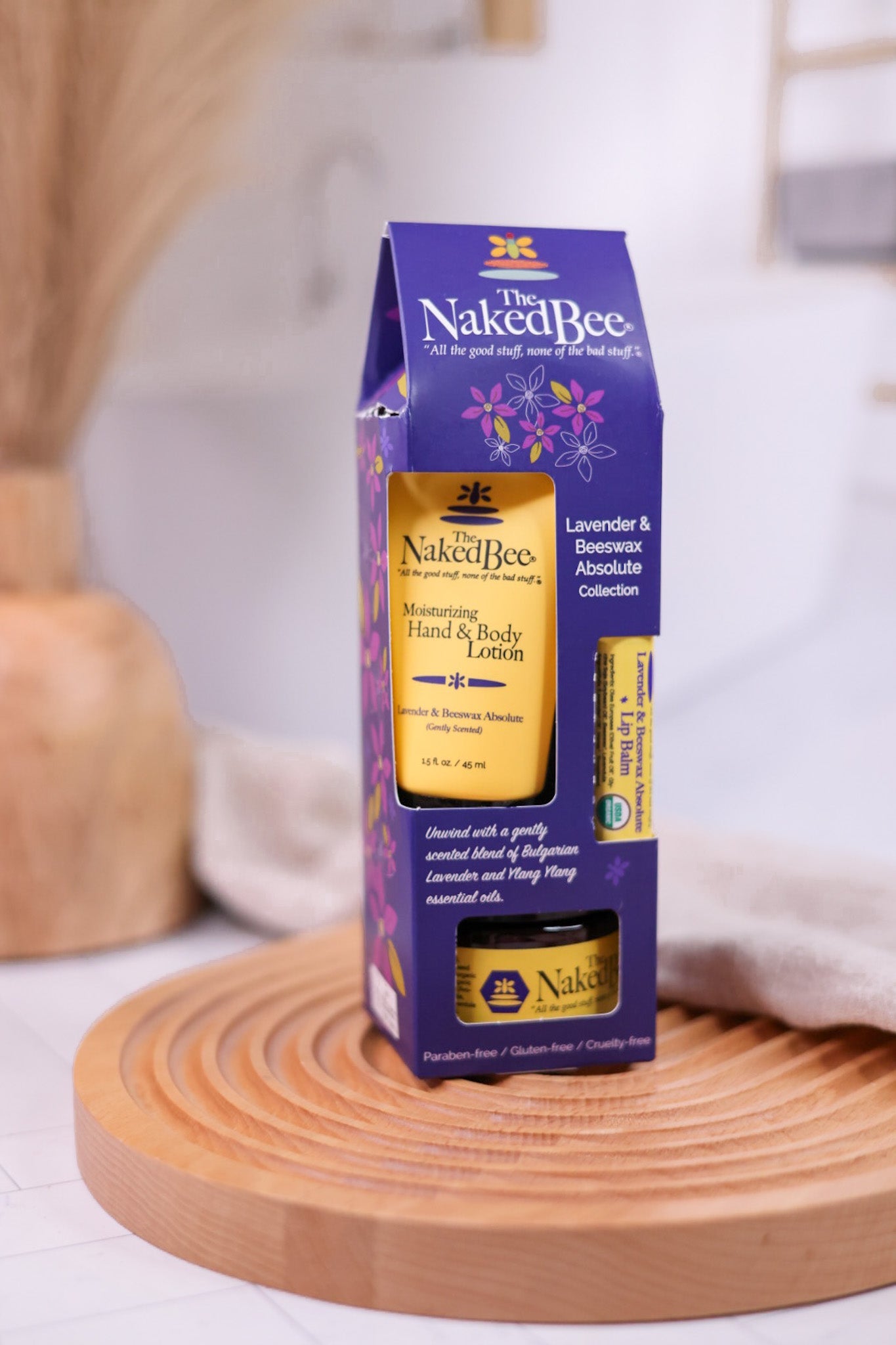 Lavender and Beeswax Moisturizing Gift Set - Whiskey Skies - THE NAKED BEE