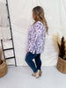 Lavender Leopard Print V Neck Top with Dolman Sleeves - Whiskey Skies - DEAR SCARLETT