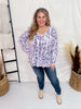 Lavender Leopard Print V Neck Top with Dolman Sleeves - Whiskey Skies - DEAR SCARLETT