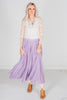 Lavender Maxi Skirt W/ Side Pockets - Whiskey Skies - WHITE BIRCH
