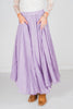 Lavender Maxi Skirt W/ Side Pockets - Whiskey Skies - WHITE BIRCH