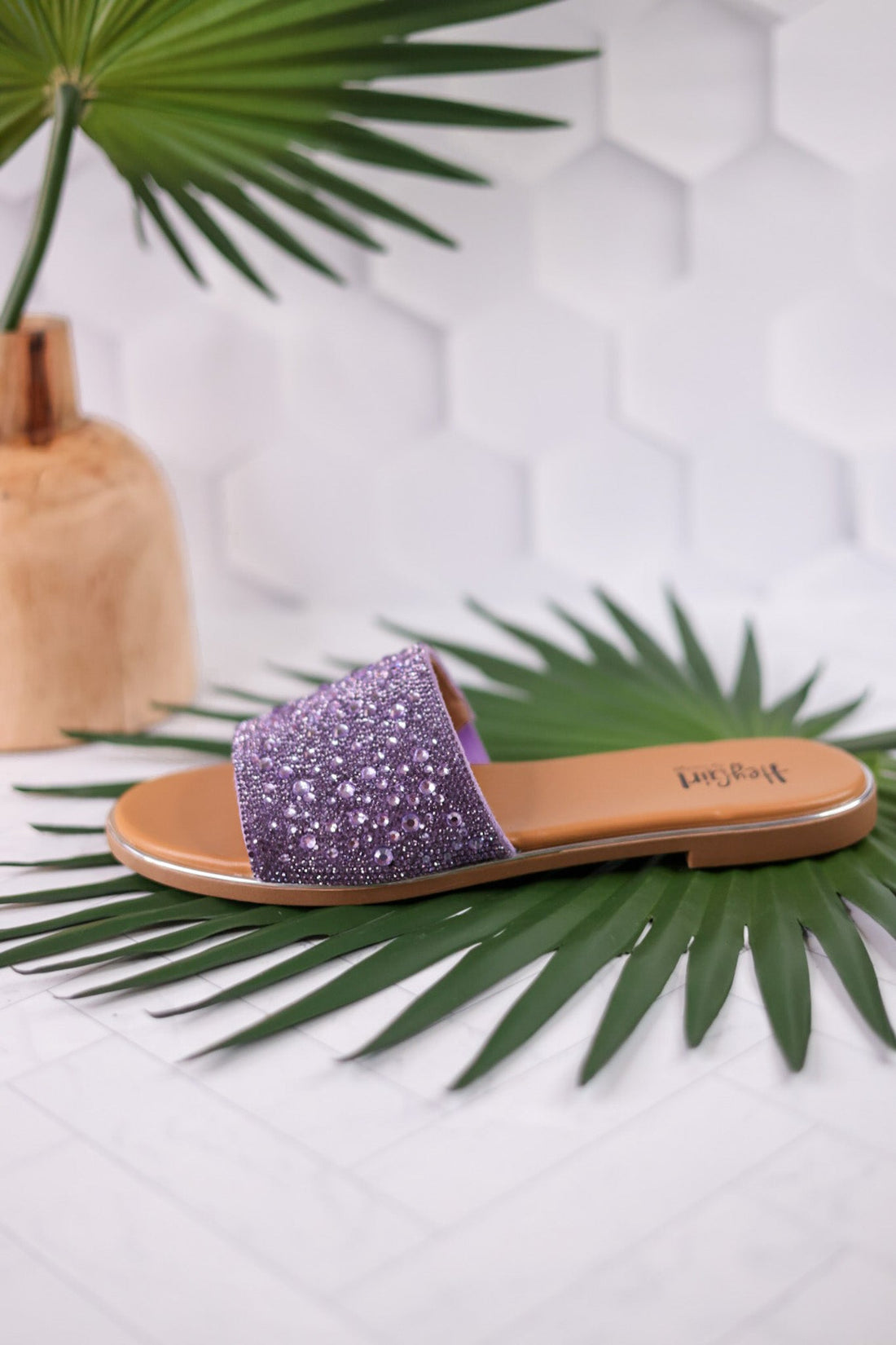 Lavender Rhinestone Pizzazz Sandals - Whiskey Skies - CORKYS FOOTWEAR