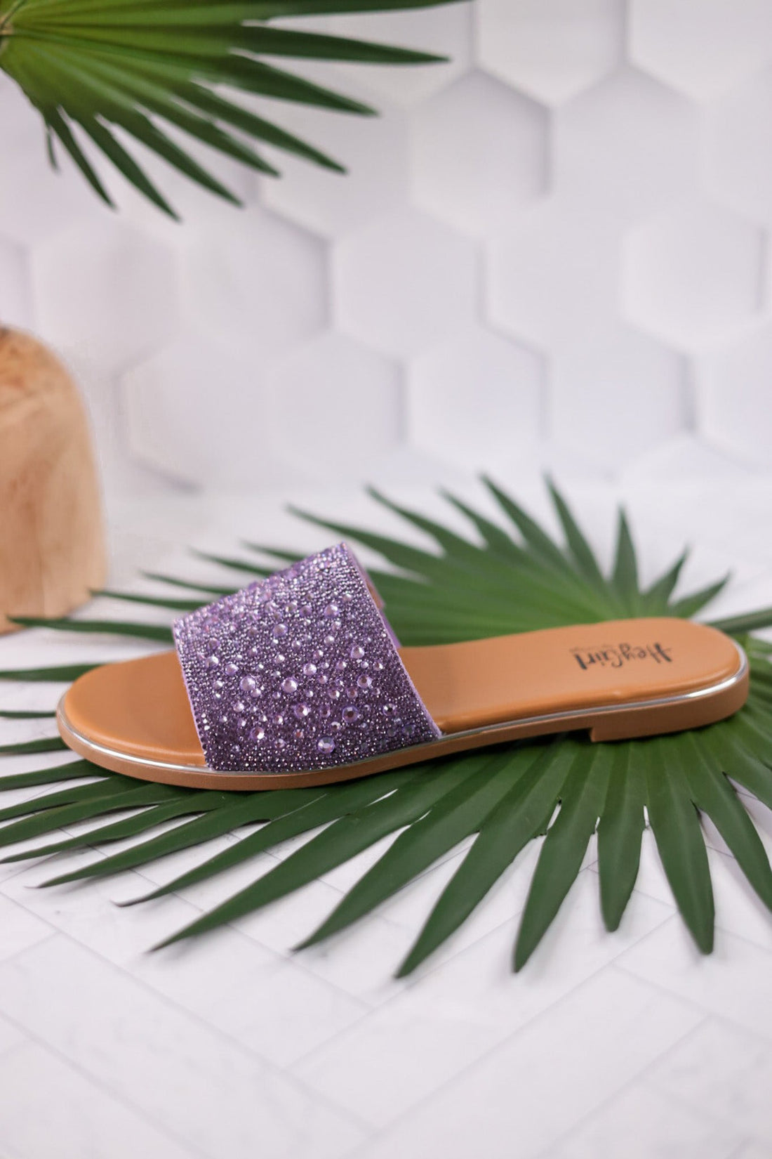 Lavender Rhinestone Pizzazz Sandals - Whiskey Skies - CORKYS FOOTWEAR