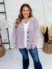 Lavender Ribbed Button Down Cardigan - Whiskey Skies - STYLIVE