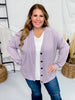 Lavender Ribbed Button Down Cardigan - Whiskey Skies - STYLIVE