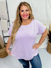 Lavender Short Sleeve Waffle Tunic Top - Whiskey Skies - ANDREE BY UNIT