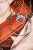 Layered Squash Blossom Pendant & Navajo Pearl Clear Stone Necklace - Whiskey Skies - BOHO RANCH SHOP