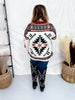 Lean On Me Aztec Long Sleeve Knit Sweater - Whiskey Skies - STERLING KREEK