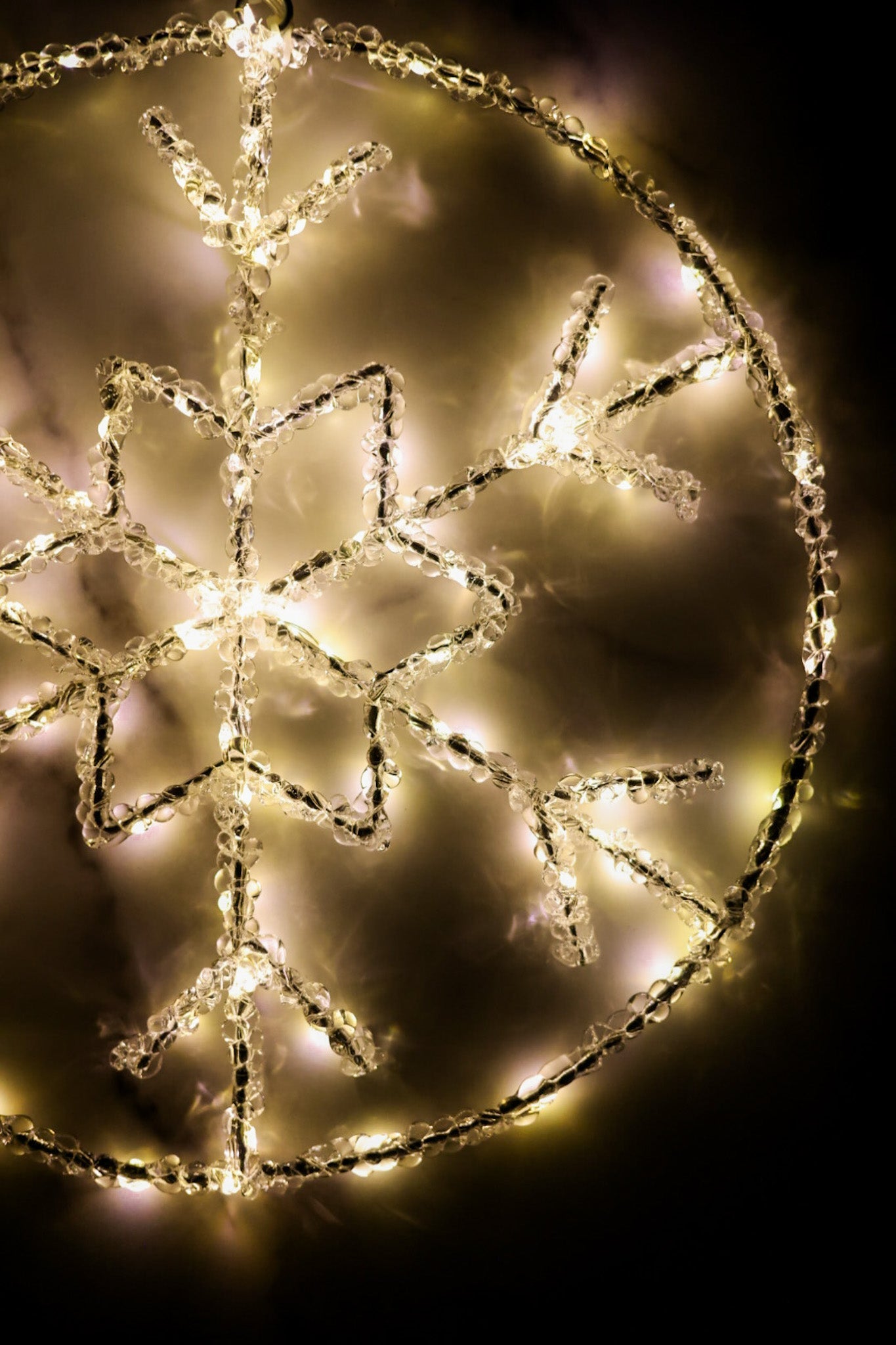 LED Hanging Snowflake Circle - Whiskey Skies - SULLIVANS