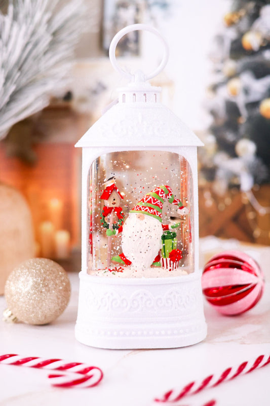 LED Lantern With Winter Wonderland Gnome Scene - Whiskey Skies - RAZ IMPORTS