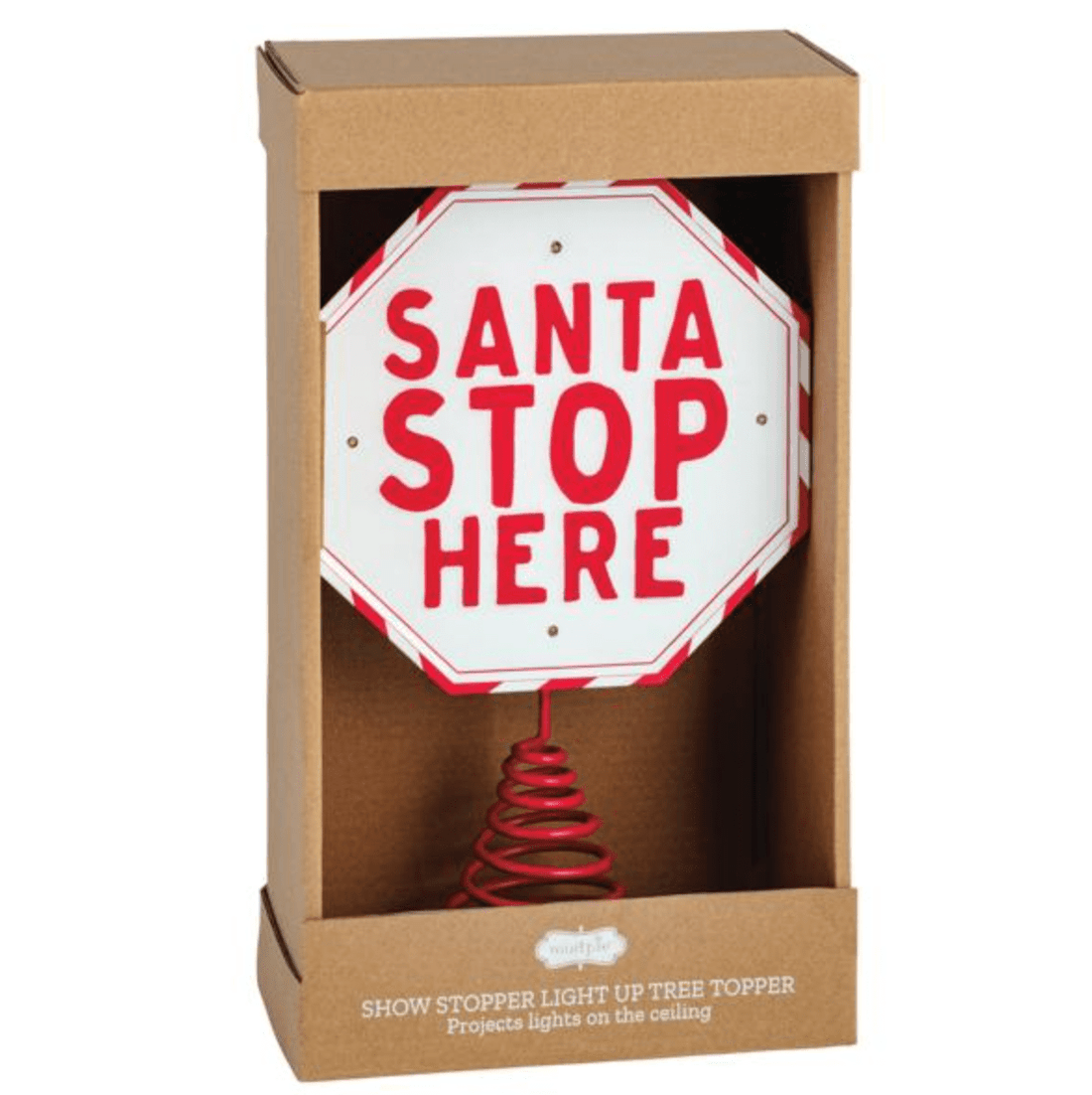 LED Lite Up Projection Christmas Tree Topper - Whiskey Skies - MUD PIE