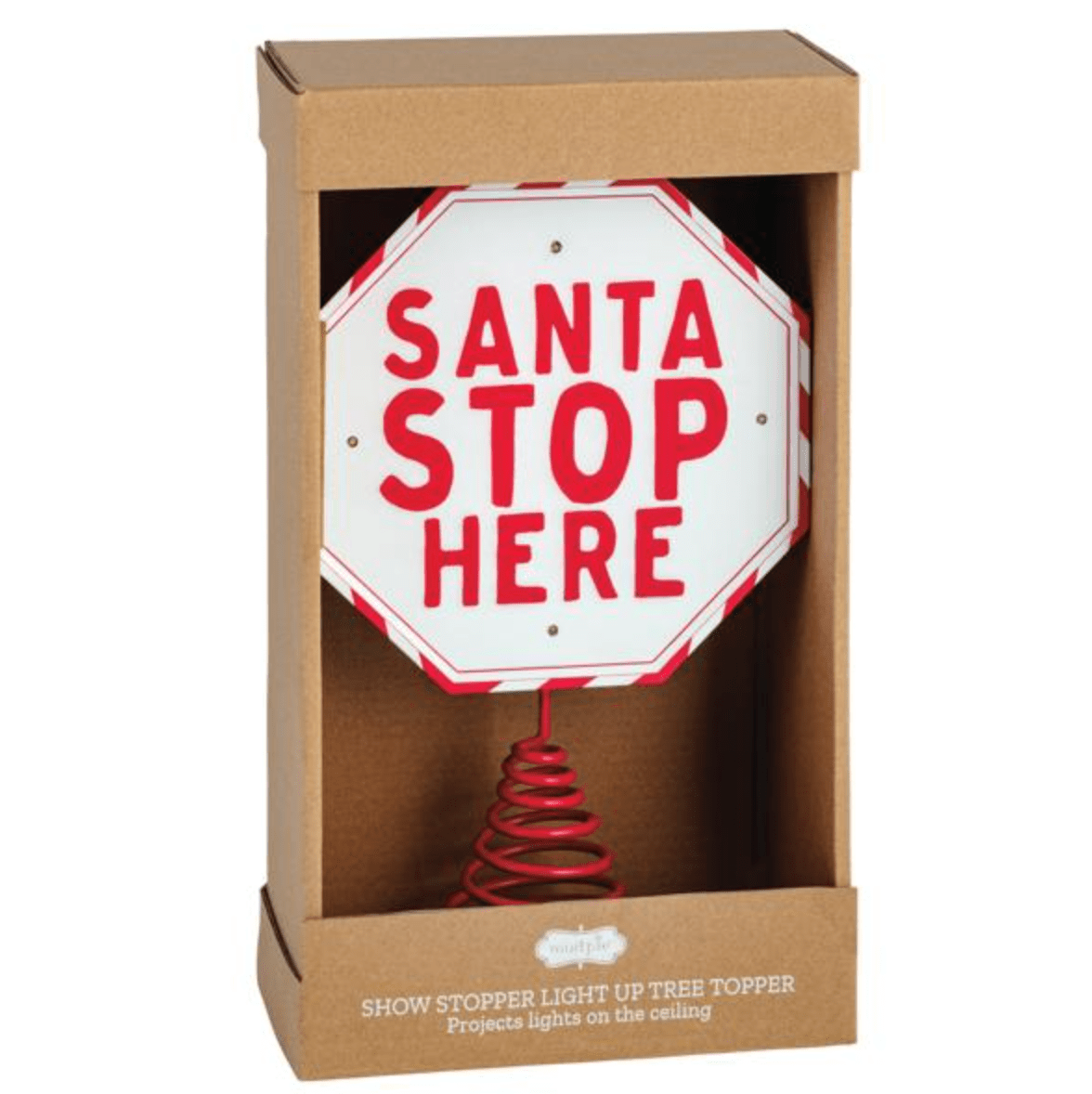 LED Lite Up Projection Christmas Tree Topper - Whiskey Skies - MUD PIE