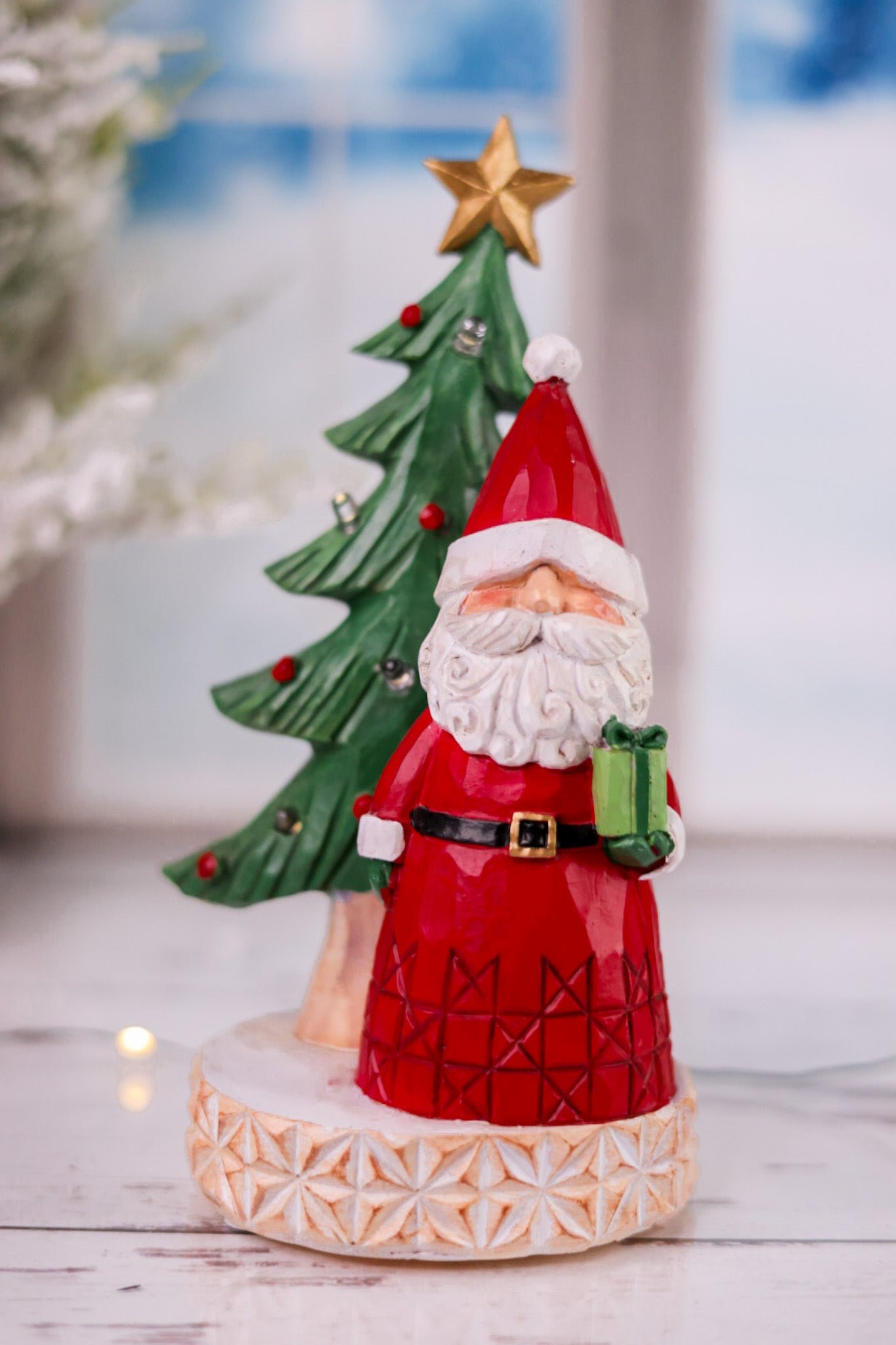 LED Resin Christmas Tree with Santa Claus - Whiskey Skies - SULLIVANS