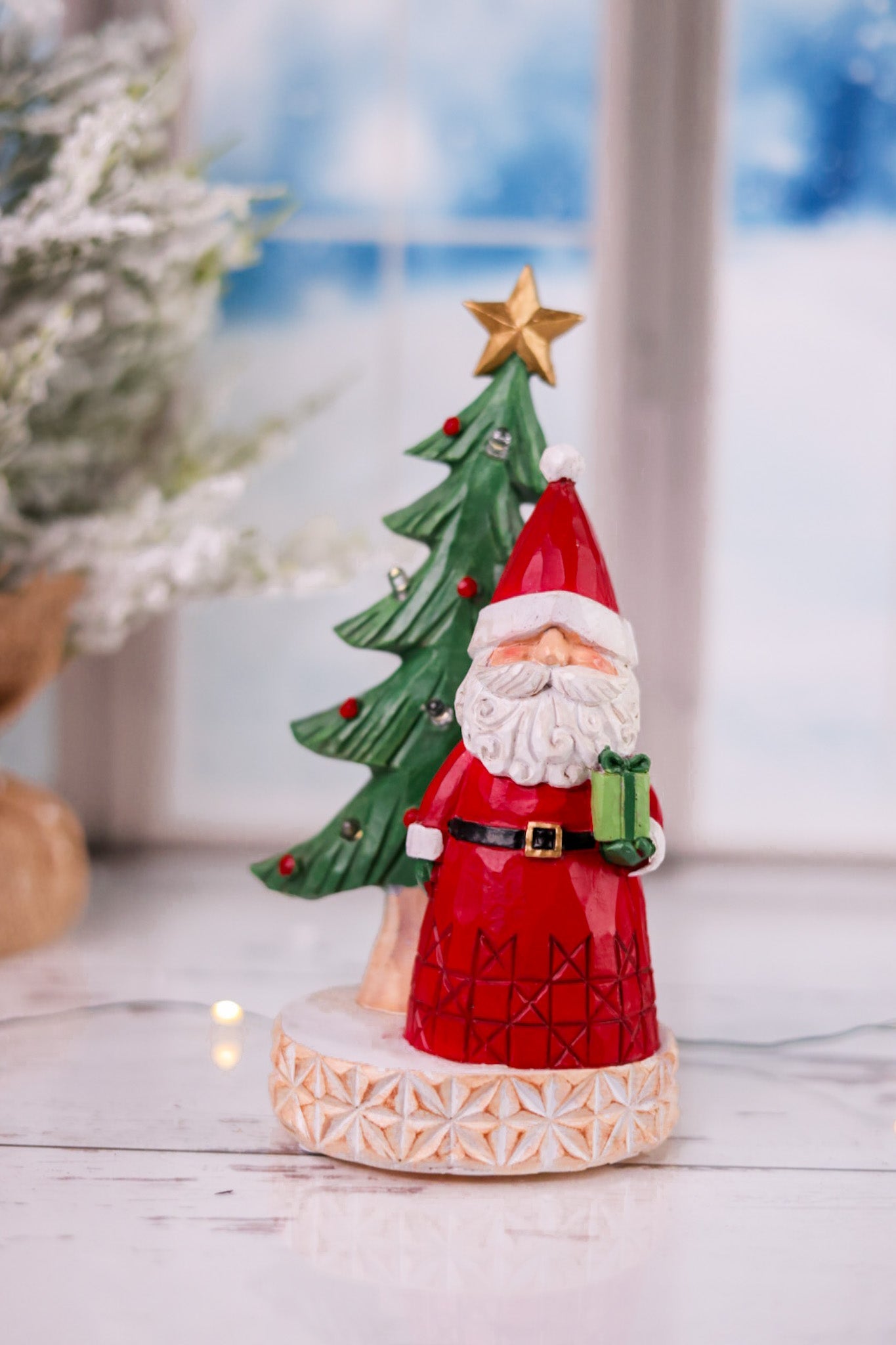 LED Resin Christmas Tree with Santa Claus - Whiskey Skies - SULLIVANS