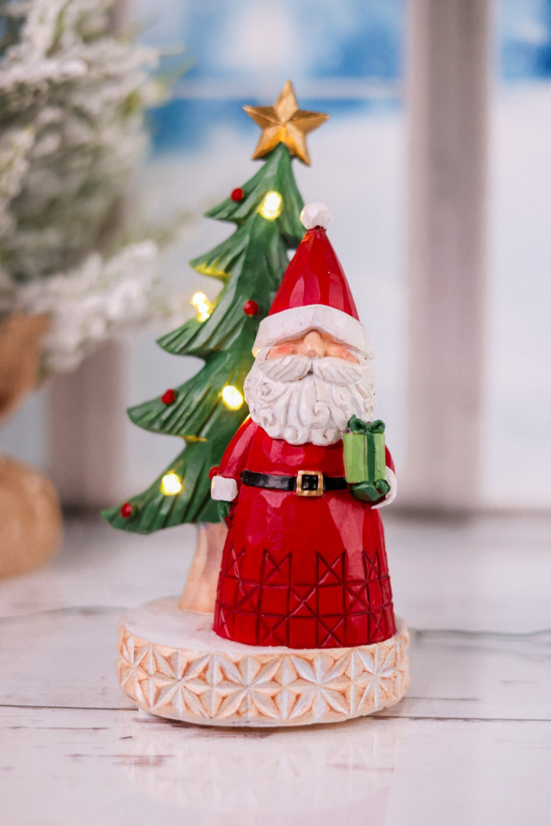 LED Resin Christmas Tree with Santa Claus - Whiskey Skies - SULLIVANS