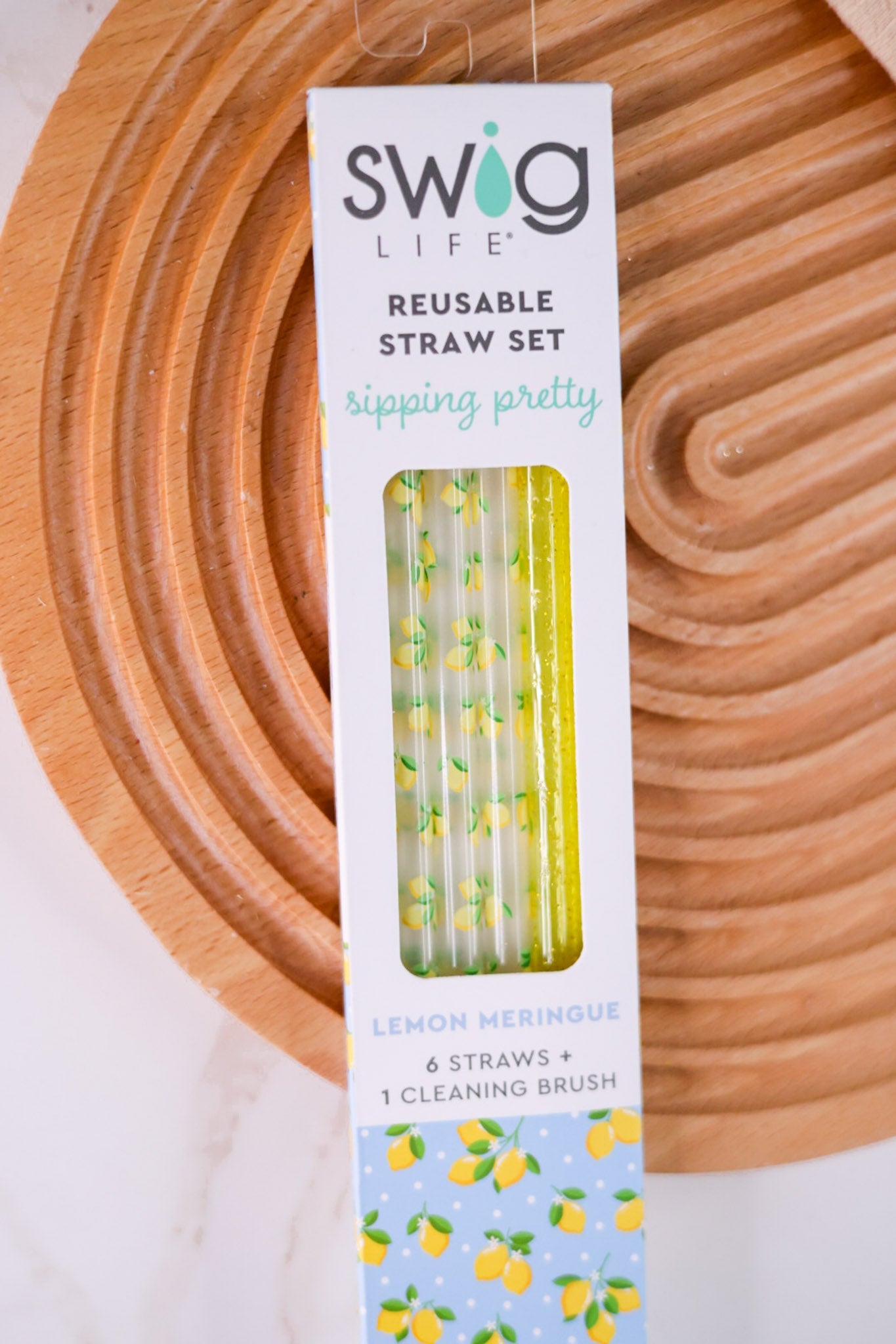 Lemon Meringue Reusable Straw Set - Whiskey Skies - SWIG LIFE