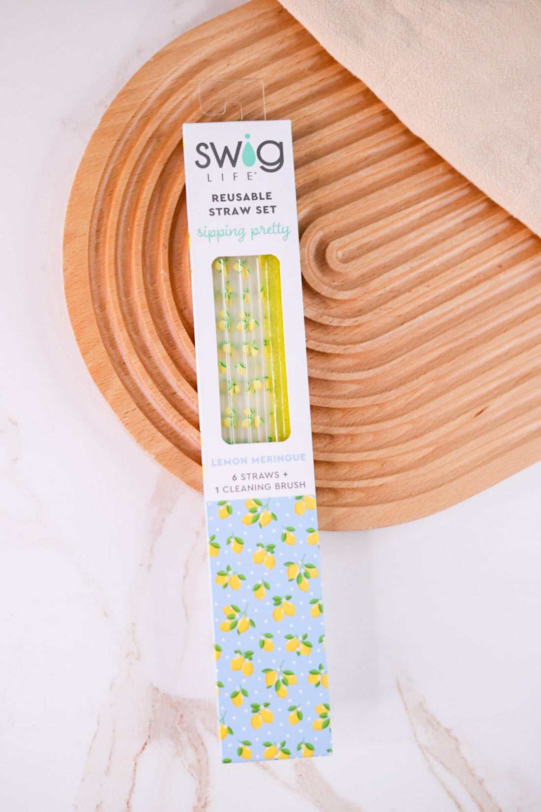 Lemon Meringue Reusable Straw Set - Whiskey Skies - SWIG LIFE