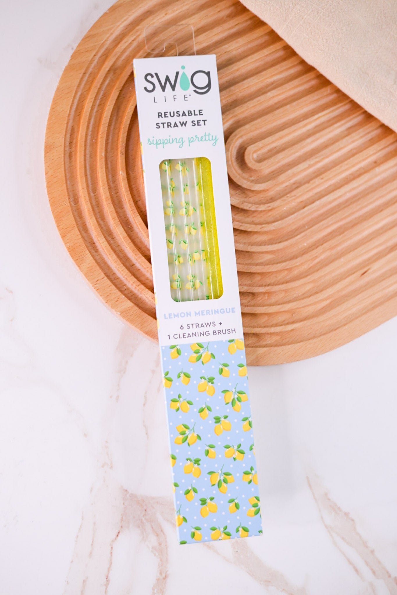 Lemon Meringue Reusable Straw Set - Whiskey Skies - SWIG LIFE