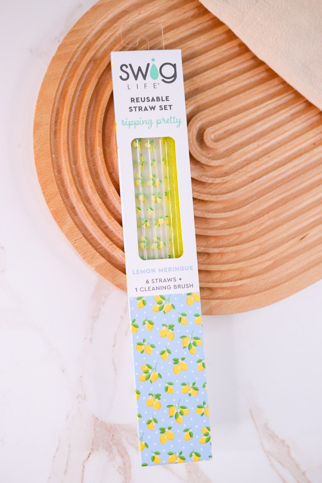 Lemon Meringue Reusable Straw Set - Whiskey Skies - SWIG LIFE