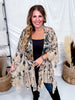 Leopard All Lace Cardigan W/ Tiered Ruffles - Whiskey Skies - ORIGAMI APPAREL