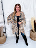 Leopard All Lace Cardigan W/ Tiered Ruffles - Whiskey Skies - ORIGAMI APPAREL