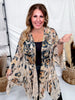 Leopard All Lace Cardigan W/ Tiered Ruffles - Whiskey Skies - ORIGAMI APPAREL