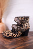 Leopard Print Ankle Boots With Vintage Buckles - Whiskey Skies - SPRING FOOTWEAR