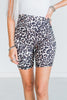Leopard Print Biker Shorts - Whiskey Skies - JESS LEA