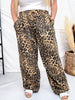 Leopard Print Cargo Pants With Adjustable Hems - Whiskey Skies - DAVI & DANI