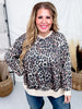 Leopard Print Crew Neck Top With Long Sleeves - Whiskey Skies - SEW IN LOVE