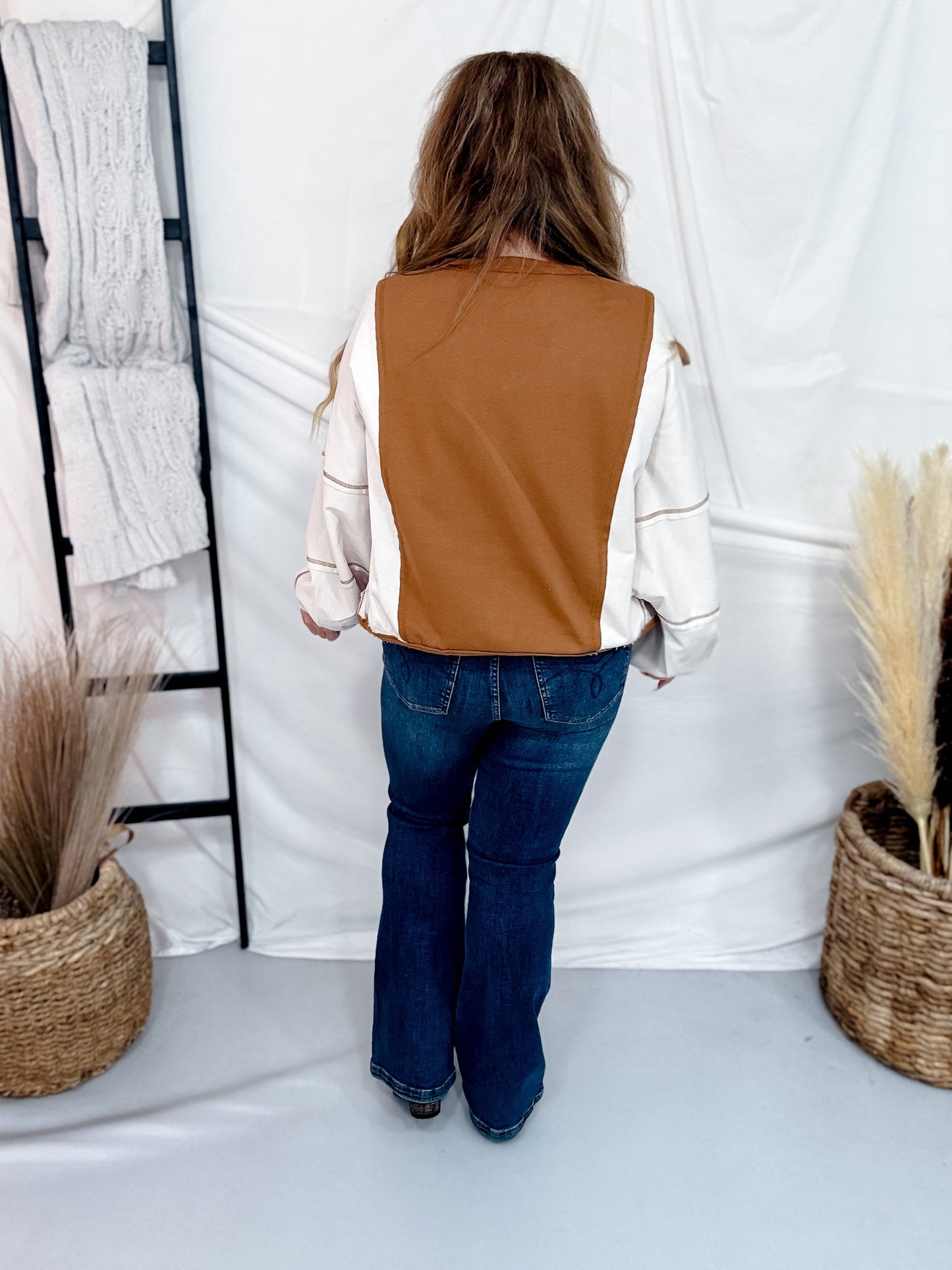 Leopard Print Football Sweatshirt With Puff Sleeves - Whiskey Skies - ODDI