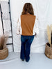 Leopard Print Football Sweatshirt With Puff Sleeves - Whiskey Skies - ODDI