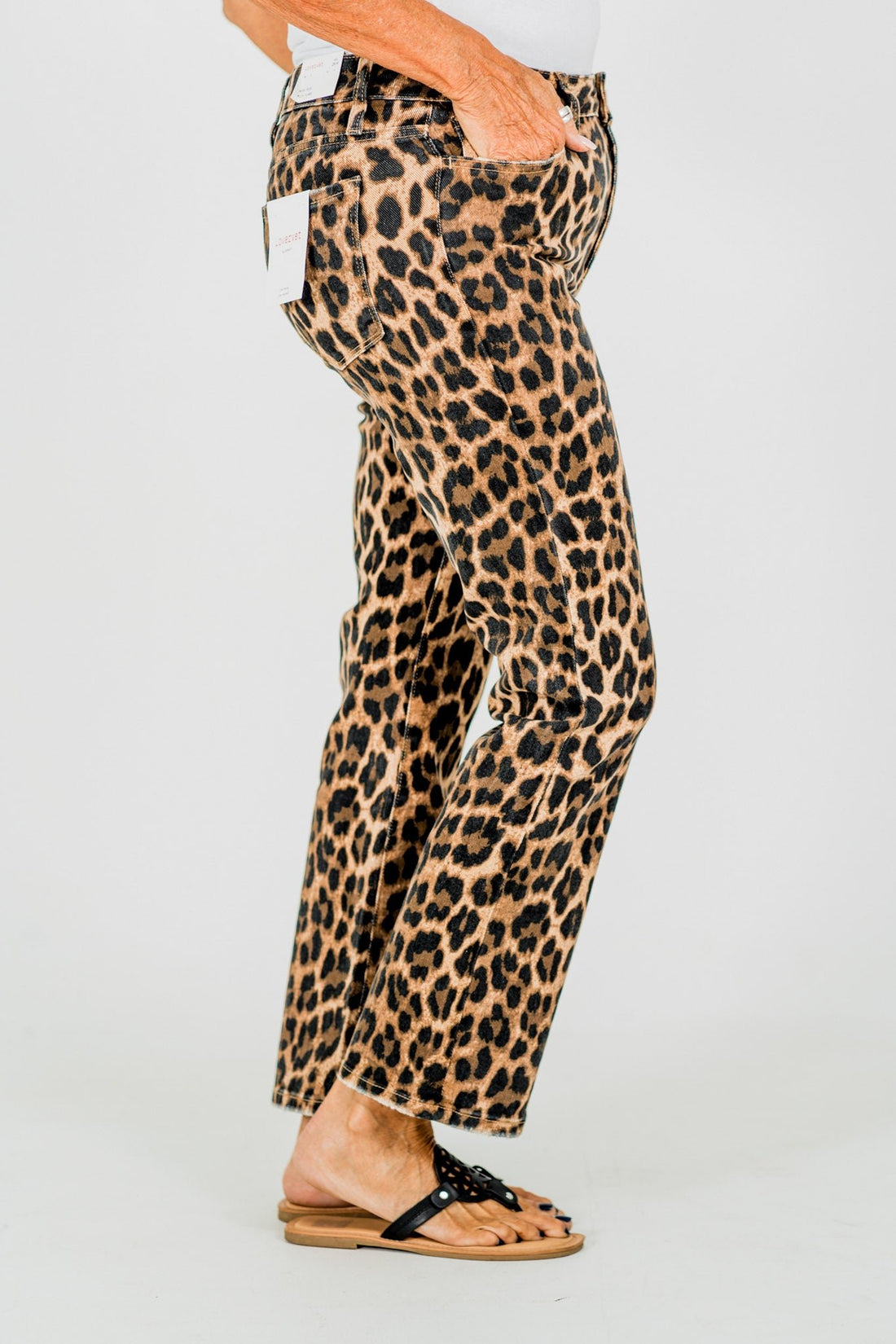 Leopard Print High Rise Kick Flares - Whiskey Skies - LOVERVET BY VERVET