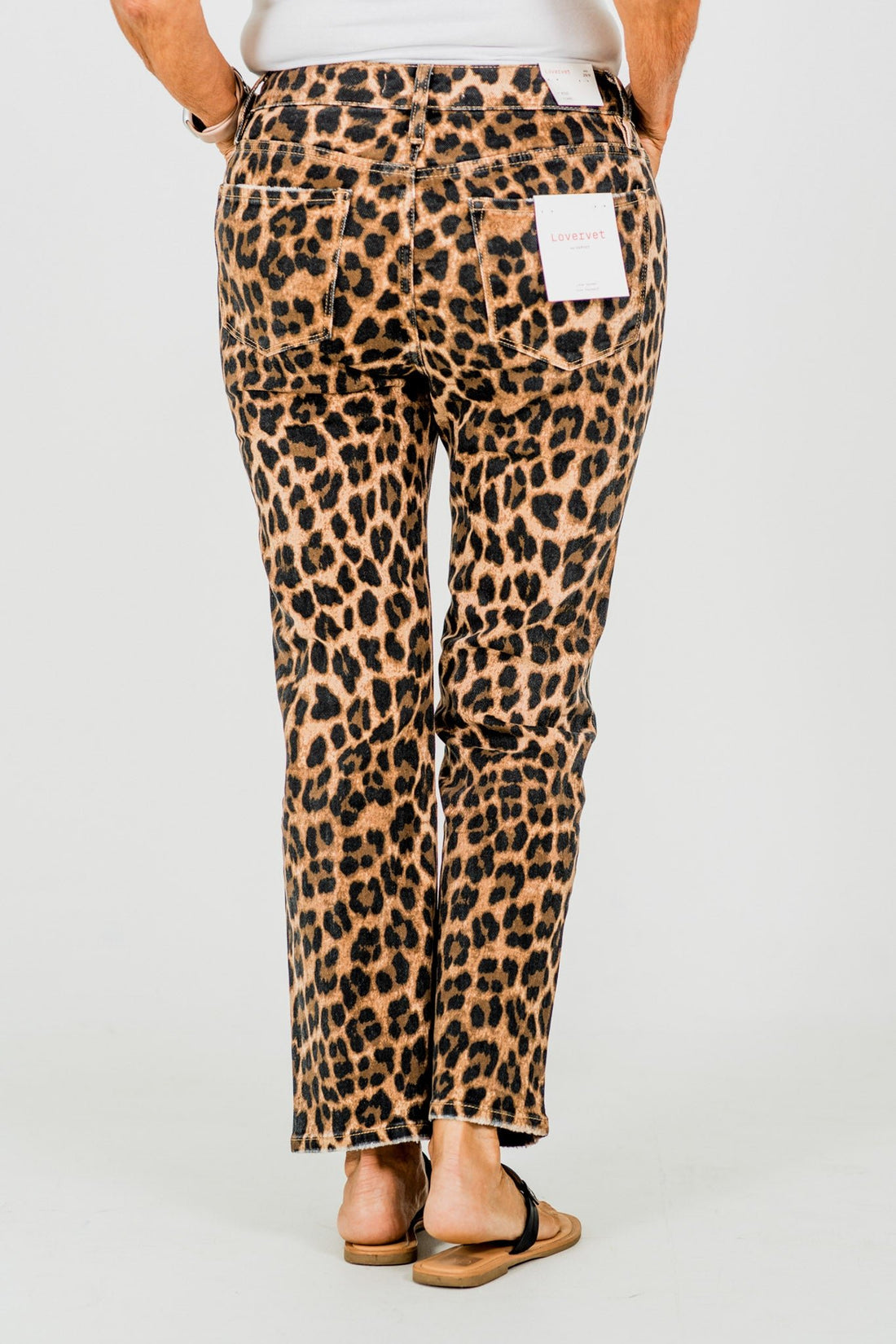 Leopard Print High Rise Kick Flares - Whiskey Skies - LOVERVET BY VERVET
