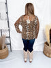 Leopard Print Long Sleeve Mesh Henley Top - Whiskey Skies - DAVI & DANI