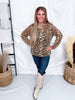 Leopard Print Long Sleeve Mesh Henley Top - Whiskey Skies - DAVI & DANI