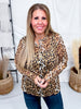 Leopard Print Long Sleeve Mesh Henley Top - Whiskey Skies - DAVI & DANI