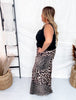 Leopard Print Raw Hemline Pants - Whiskey Skies - BIBI