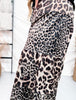 Leopard Print Raw Hemline Pants - Whiskey Skies - BIBI