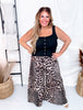 Leopard Print Raw Hemline Pants - Whiskey Skies - BIBI