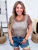 Leopard Print Short Sleeve Mesh Top - Whiskey Skies - SOUTHERN GRACE